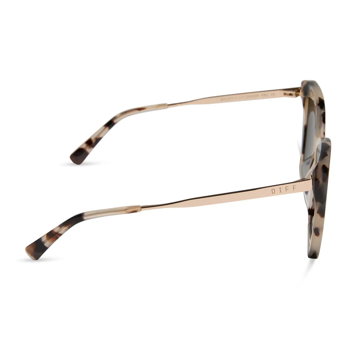 BECKY VII - CREAM TORTOISE + GREY POLARIZED SUNGLASSES