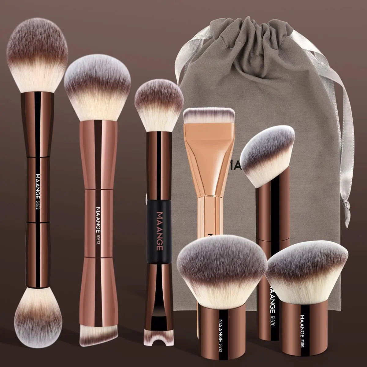 Maange Makeup Brush with Storage Bag