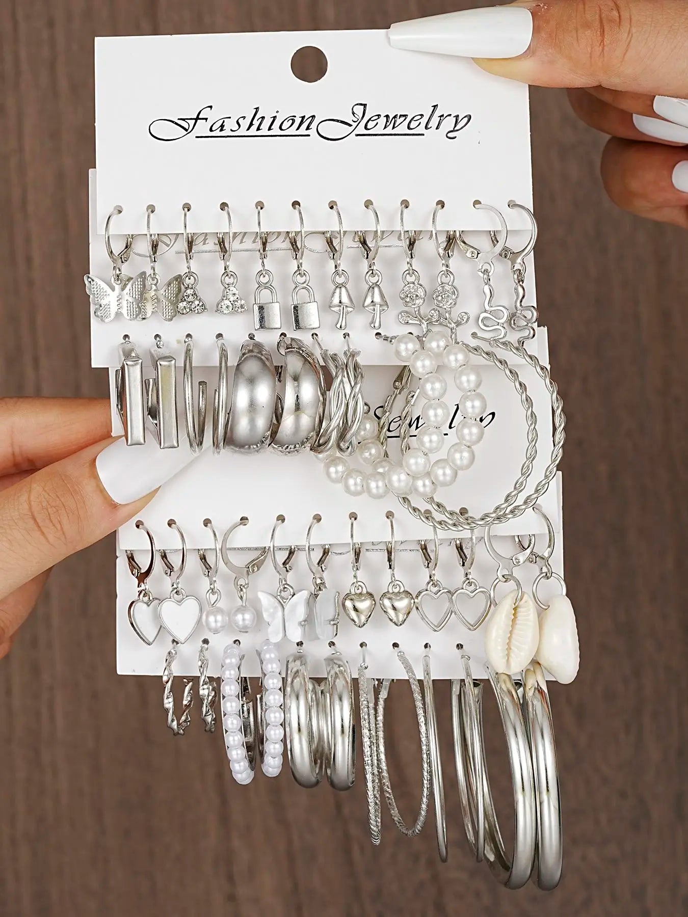 Geometric Heart Design Earrings