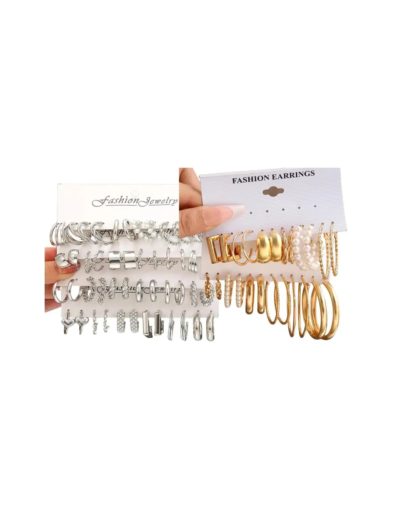 Geometric Heart Design Earrings