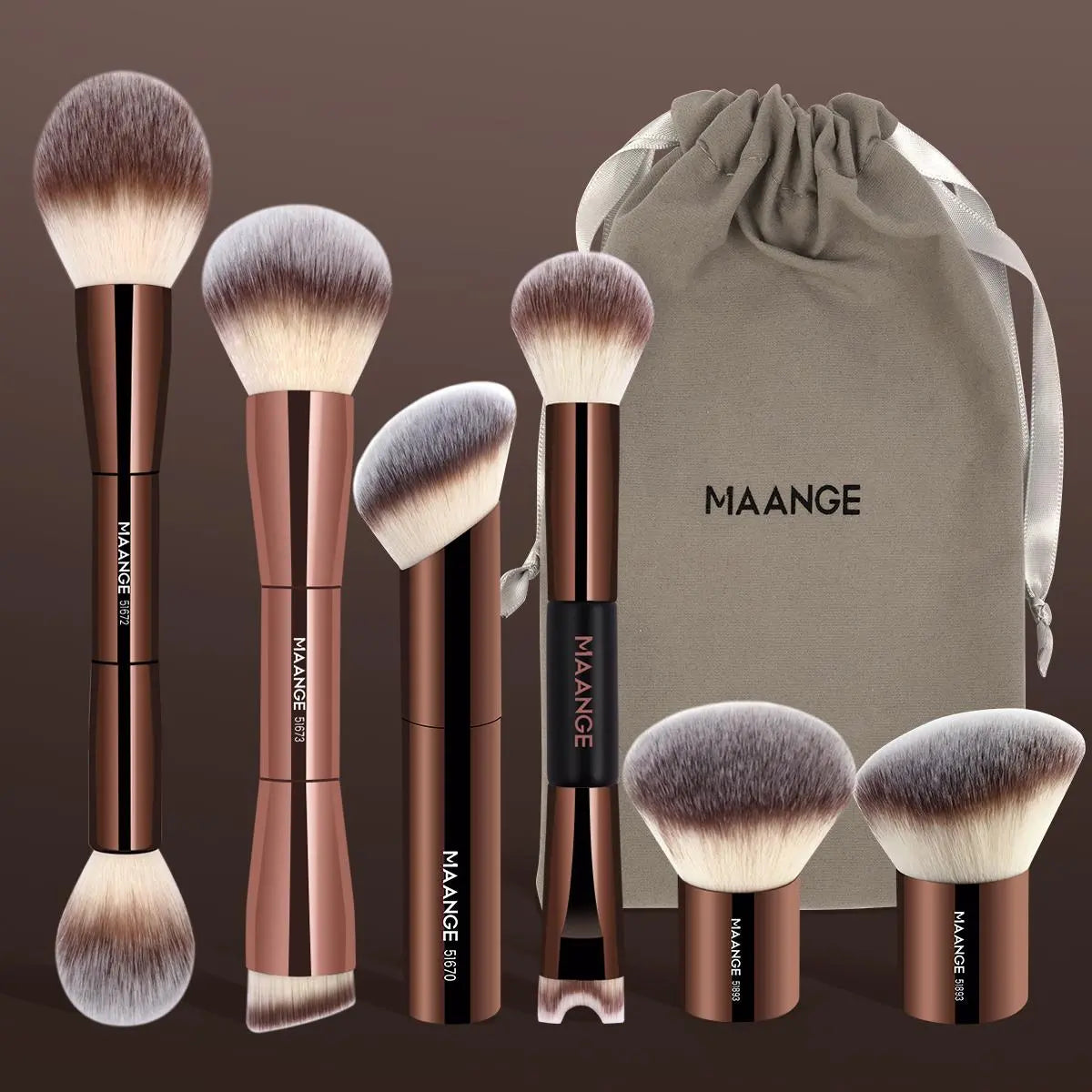 Maange Makeup Brush with Storage Bag