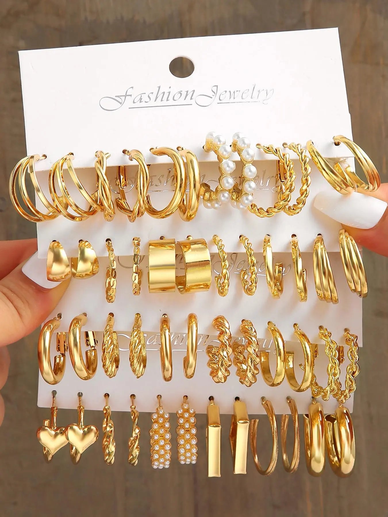 Geometric Heart Design Earrings