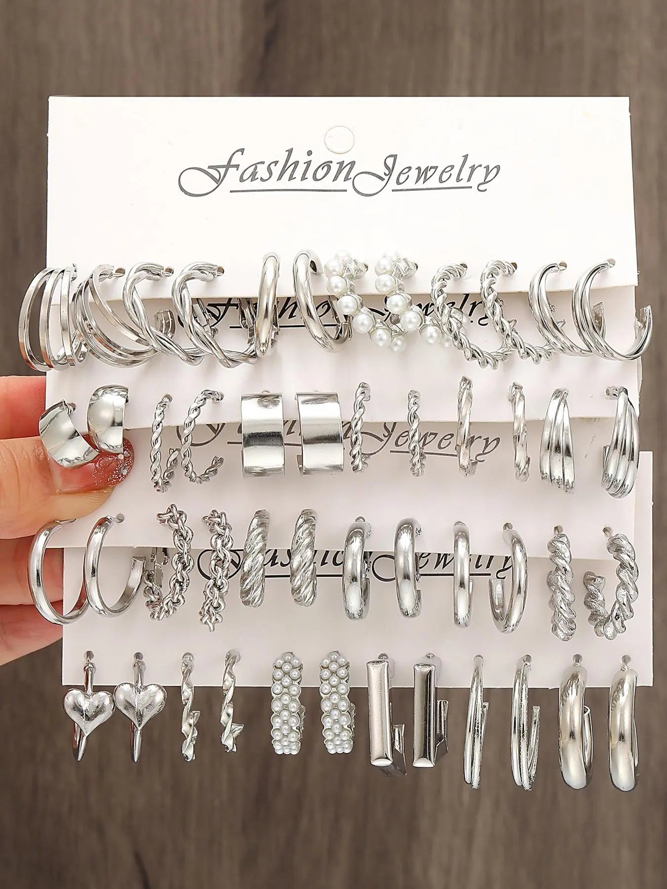 Geometric Heart Design Earrings