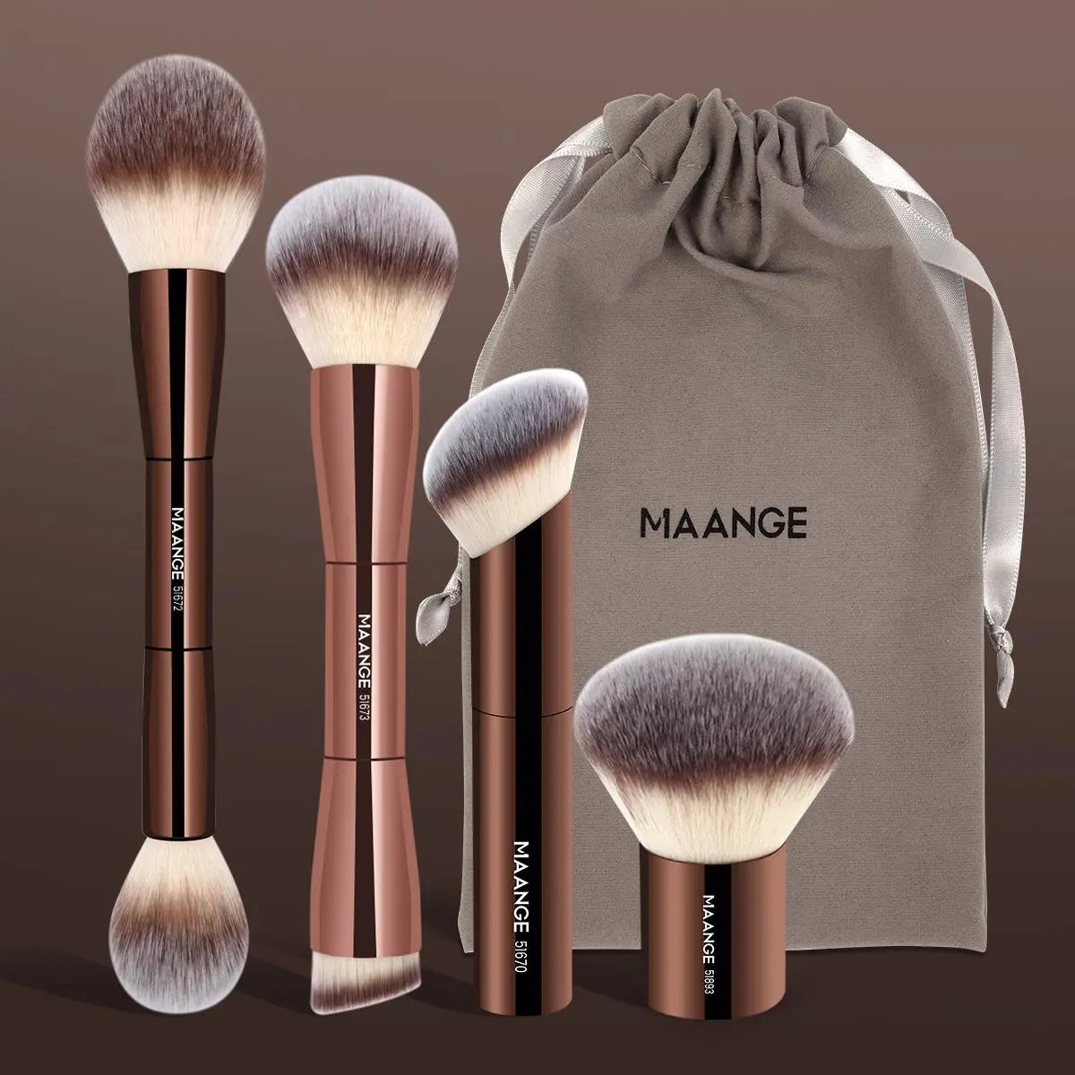 Maange Makeup Brush with Storage Bag