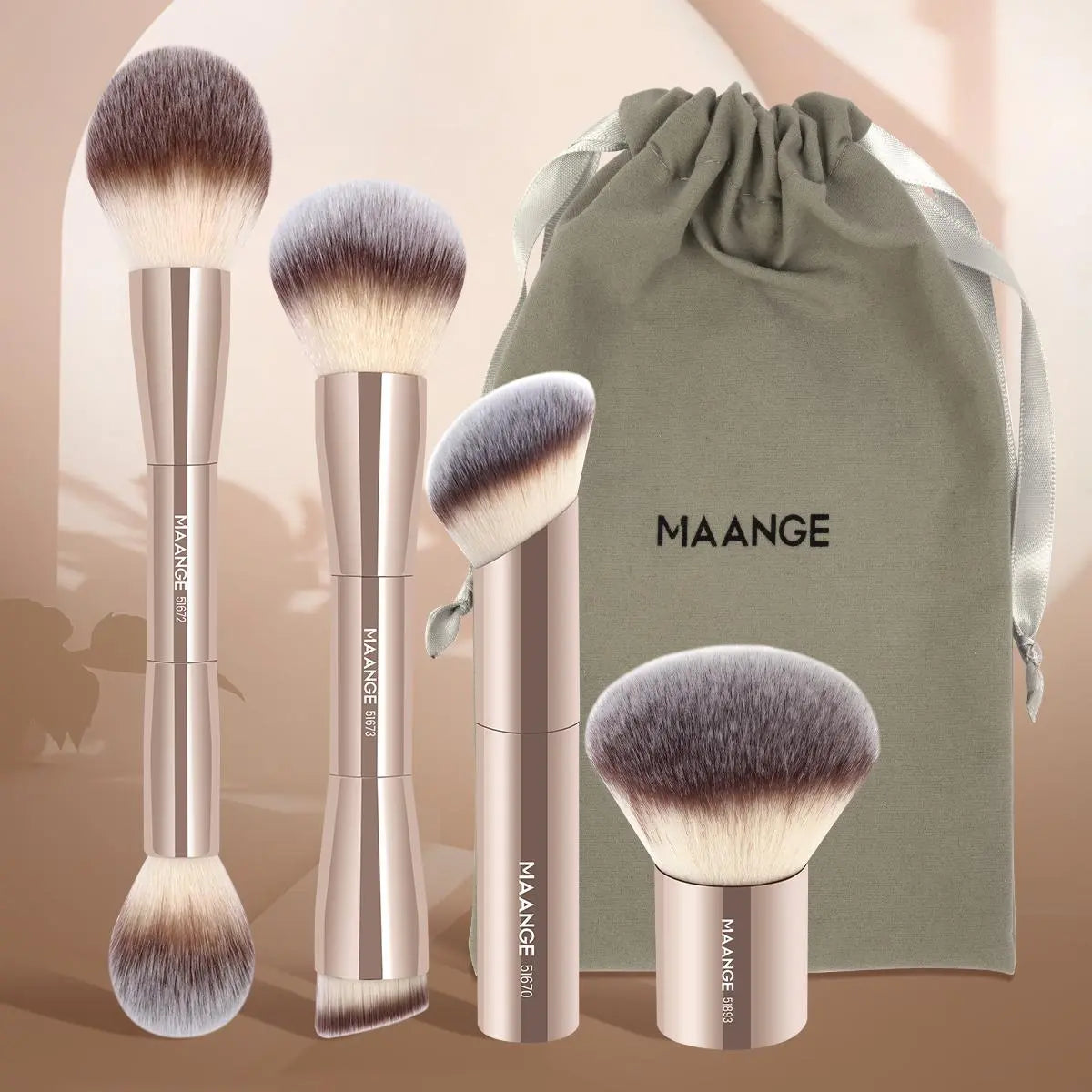 Maange Makeup Brush with Storage Bag